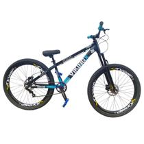 Bicicleta Aro 26 Vikingx Tuff 30 Para Grau Manobras Radicais Monomarchas Pneu Flame