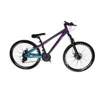 Bicicleta Aro 26 Vikingx Tuff 44 21v Cambio Importado Quadro Aluminio Mtb Freeride Suspensão Dianteira