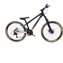 Bicicleta Aro 26 Vikingx Tuff 44 Aluminio 21v Freio Hidraulico Mtb Freeride Suspensão Dianteira