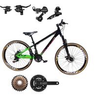 Bicicleta Aro 26 Vikingx Tuff 44 Aluminio Cambio Shiamano Traseiro Dianteiro / Trocadores Rodas Vmaxx