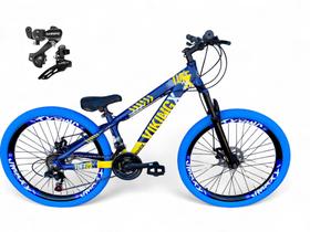 Bicicleta Aro 26 Vikingx Tuff Freeride Câmbios Shimano 21v Freio a Disco Rodas Vmaxx DH Pneu Flame Bicicleta Aro 26 Vikingx Tuff Freeride Câmbios Shimano 21v Freio a Disco Rodas Vmaxx DH Pneu Flame