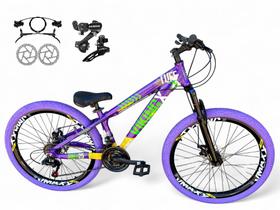 Bicicleta Aro 26 Vikingx Tuff Freeride Câmbios Shimano 21v Freio Hidráulico Aros Vmaxx DH Pneu Flame Bicicleta Aro 26 Vikingx Tuff Freeride Câmbios Shimano 21v Freio Hidráulico Aros Vmaxx DH Pneu Flame