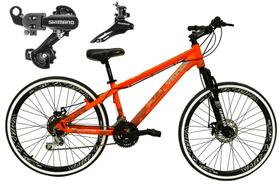 Bicicleta Aro 26 Vikingx Tuff Laranja 21v Alumínio Câmbio Shimano Freio a Disco Aros Vmaxx Preto Bicicleta Aro 26 Vikingx Tuff Laranja 21v Alumínio Câmbio Shimano Freio a Disco Aros Vmaxx Preto