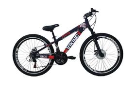 Bicicleta Aro 26 Vikingx Tuff Roxo/Laranja X25 21v Alumínio Câmbios Shimano Freio a Disco Hidráulicos Aros Vmaxx Pretos Bicicleta Aro 26 Vikingx Tuff Roxo/Laranja X25 21v Alumínio Câmbios Shimano Freio a Disco Hidráulicos Aros Vmaxx Pretos