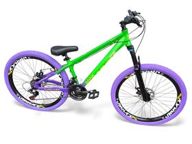 Bicicleta Aro 26 Vikingx Tuff X44 Freeride 21v Aros Vmaxx Alumínio Freio a Disco Pneu Flame Bicicleta Aro 26 Vikingx Tuff X44 Freeride 21v Aros Vmaxx Alumínio Freio a Disco Pneu Flame