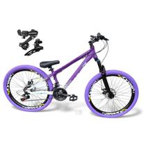 Bicicleta Aro 26 Vikingx Tuff X44 Freeride DH Câmbios Shimano 21v Aros Vmaxx DH Freio a Disco