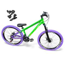 Bicicleta Aro 26 Vikingx Tuff X44 Freeride DH Câmbios Shimano 21v Aros Vmaxx DH Freio a Disco