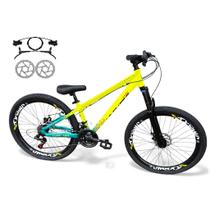 Bicicleta Aro 26 Vikingx Tuff X44 Freeride Rodas Vmaxx 21v Freio Hidráulico Alumínio Pneu Flame