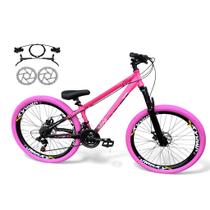 Bicicleta Aro 26 Vikingx Tuff X44 Freeride Rodas Vmaxx 21v Freio Hidráulico Alumínio Pneu Flame