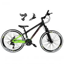 Bicicleta Aro 26 Vikingx Tuff X44 Preto/verde 21v Câmbios Shimano Tz Freio A Disco Aros Vmaxx Pretos Bicicleta Aro 26 Vikingx Tuff X44 Preto/verde 21v Câmbios Shimano Tz Freio A Disco Aros Vmaxx Pretos