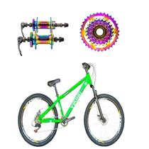 Bicicleta aro 26 Vikingx Verde Neon 1x7v Cubo e Roda Livre Camaleão Bicicleta aro 26 Vikingx Verde Neon 1x7v Cubo e Roda Livre Camaleão