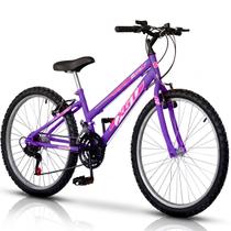 Bicicleta Aro 26 XGT Feminina Adulto Infantil 18 marchas Freio VBrake