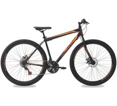 Bicicleta Aro 29 21 Marchas Freio na Mão Flexus 1.5 Grafite e Laranja Free Action Bicicleta Aro 29 21 Marchas Freio na Mão Flexus 1.5 Grafite e Laranja Free Action