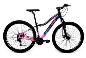 Bicicleta Aro 29 Absolute 21V Câmbio Importado Rosa Preto + Azul Bicicleta Aro 29 Absolute 21V Câmbio Importado Rosa Preto + Azul