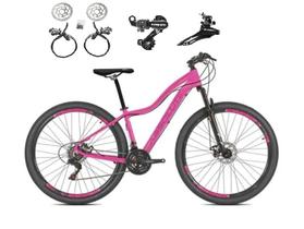 Bicicleta aro 29 Absolute Hera Feminina 24v Câmbios Shimano Freios Hidráulicos Garfo com Suspensão - Rosa