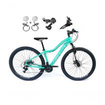 Bicicleta Aro 29 Absolute Hera Feminina 24v Câmbios Shimano Freios Hidráulicos Garfo Suspensão - Verde