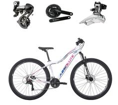 Bicicleta aro 29 Absolute Hera Feminina 24V Shimano Altus Freio a Disco Hidráulico Garfo com Trava - Branco