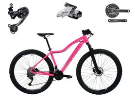 Bicicleta Aro 29 Absolute Hera Feminina Alumínio Câmbios Shimano Deore e Altus 27v Freios Hidráulicos Garfo Com Trava - Rosa