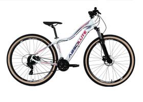 Bicicleta Aro 29 Absolute Hera Feminina Câmbios Shimano 24v K7 Freio a Disco Hidráulico Garfo Com Trava Pneu Faixa Bege - Branco Bicicleta Aro 29 Absolute Hera Feminina Câmbios Shimano 24v K7 Freio a Disco Hidráulico Garfo Com Trava Pneu Faixa Bege - Branco