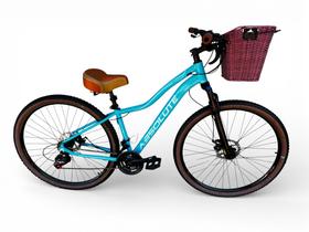 Bicicleta Aro 29 Absolute Hera Feminina Retrô Vintage 21v Alumínio Confortável Cesta Selim 2 Molas