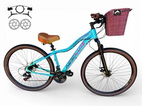Bicicleta Aro 29 Absolute Hera Feminina Retrô Vintage 21v Hidráulico Confortável Cesta Selim 2 Molas Bicicleta Aro 29 Absolute Hera Feminina Retrô Vintage 21v Hidráulico Confortável Cesta Selim 2 Molas