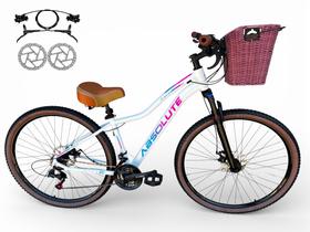 Bicicleta Aro 29 Absolute Hera Feminina Retrô Vintage 21v Hidráulico Confortável Cesta Selim 2 Molas Bicicleta Aro 29 Absolute Hera Feminina Retrô Vintage 21v Hidráulico Confortável Cesta Selim 2 Molas