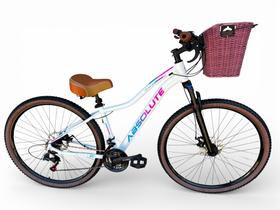 Bicicleta Aro 29 Absolute Hera Feminina Vintage Retrô 21v Alumínio Confortável Cesta Selim 2 Molas
