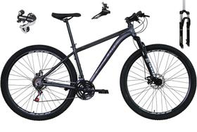 Bicicleta Aro 29 Absolute Nero 4 24v Câmbio Shimano Acera K7 Garfo Trava Freio a Disco - Grafite