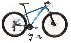 Bicicleta Aro 29 Absolute Nero 4 Alumínio Câmbio Traseiro Shimano Alívio e Altus 27v Freio Hidráulico Garfo Com Trava - Azul