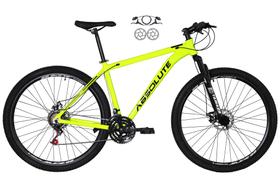 Bicicleta Aro 29 Absolute Nero 4 Cabeamento Interno 21v Freio a Disco Hidráulico Alumínio Garfo Suspensão - Amarelo Bicicleta Aro 29 Absolute Nero 4 Cabeamento Interno 21v Freio a Disco Hidráulico Alumínio Garfo Suspensão - Amarelo