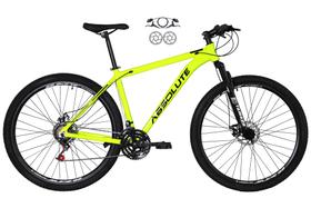 Bicicleta Aro 29 Absolute Nero 4 Cabeamento Interno 21v Freio a Disco Hidráulico Alumínio Garfo Suspensão - Amarelo