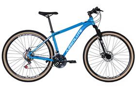 Bicicleta Aro 29 Absolute Nero 4 Cabeamento Interno 24v Freio a Disco Garfo Com Suspensão Mtb 29 Alumínio Pneu com Faixa Bege - Azul