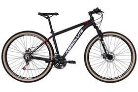 Bicicleta Aro 29 Absolute Nero 4 Cabeamento Interno 24v Freio a Disco Garfo Com Suspensão Mtb 29 Alumínio Pneu com Faixa Bege - Preto/Vermelho