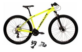 Bicicleta aro 29 Absolute Nero 4 Cabeamento Interno 27v Câmbios Shimano Altus Freios Hidráulicos - Amarelo