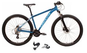 Bicicleta Aro 29 Absolute Nero 4 Cabos Internos Câmbio Traseiro Shimano Deore e Altus 27v Freio Hidráulico Garfo Com Trava - Azul