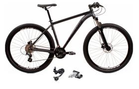 Bicicleta Aro 29 Absolute Nero 4 Cabos Internos Câmbio Traseiro Shimano Deore e Altus 27v Freio Hidráulico Garfo Com Trava - Grafite