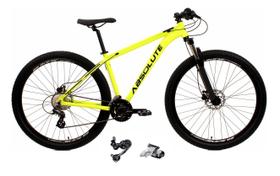 Bicicleta Aro 29 Absolute Nero 4 Câmbio Traseiro Shimano Deore e Altus 27v Freio Hidráulico Garfo Com Trava - Amarelo