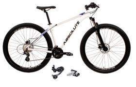 Bicicleta Aro 29 Absolute Nero 4 Câmbio Traseiro Shimano Deore e Altus 27v Freio Hidráulico Garfo Com Trava - Branco