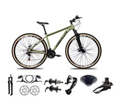 Bicicleta Aro 29 Absolute Nero 4 Kit 27v K7 Freio Hidráulico 3x9 Suspensão 100mm Trava Pneu Faixa