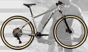 Bicicleta Aro 29 Absolute Nero 5 12v Garfo com Trava K7 11/50 Freios Hidráulicos Kit 1x12 Pneu Bege - Cinza