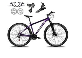 Bicicleta Aro 29 Absolute Nero 5 21v Alumínio Câmbios Shimano Freio Disco Hidráulico Garfo Suspensão - Roxo