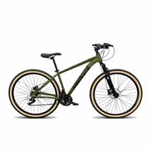 Bicicleta Aro 29 Absolute Nero 5 21v Alumínio Mtb Freio Mecânico Suspensão 80mm Pneu faixa amarela