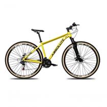 Bicicleta Aro 29 Absolute Nero 5 24v Freio A Disco Suspensão Mountain Bike Alumínio Pneu Faixa - Amarelo Bicicleta Aro 29 Absolute Nero 5 24v Freio A Disco Suspensão Mountain Bike Alumínio Pneu Faixa - Amarelo