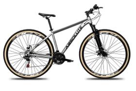 Bicicleta Aro 29 Absolute Nero 5 24v Freio A Disco Suspensão Mountain Bike Alumínio Pneu Faixa - Cinza Bicicleta Aro 29 Absolute Nero 5 24v Freio A Disco Suspensão Mountain Bike Alumínio Pneu Faixa - Cinza