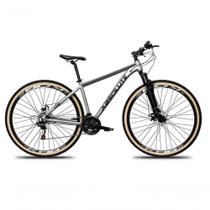 Bicicleta Aro 29 Absolute Nero 5 24v Freio A Disco Suspensão Mountain Bike Alumínio Pneu Faixa - Cinza