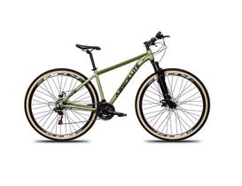 Bicicleta Aro 29 Absolute Nero 5 24v Freio A Disco Suspensão Mountain Bike Alumínio Pneu Faixa - Oliva Bicicleta Aro 29 Absolute Nero 5 24v Freio A Disco Suspensão Mountain Bike Alumínio Pneu Faixa - Oliva