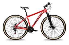 Bicicleta Aro 29 Absolute Nero 5 24v Freio A Disco Suspensão Mountain Bike Alumínio Pneu Faixa - Vermelho