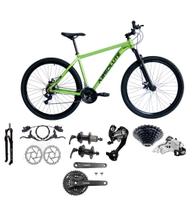 Bicicleta aro 29 Absolute Nero 5 27v Câmbios Shimano Altus K7 Freios Hidráulicos Suspensão Trava