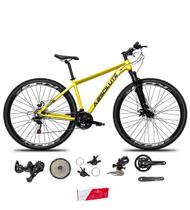 Bicicleta Aro 29 Absolute Nero 5 2x9 Freios Hidráulicos Garfo Com Trava 18v Alumínio - Amarelo Bicicleta Aro 29 Absolute Nero 5 2x9 Freios Hidráulicos Garfo Com Trava 18v Alumínio - Amarelo