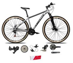 Bicicleta Aro 29 Absolute Nero 5 2x9 Freios Hidráulicos Garfo Com Trava 18v Alumínio Pneu com Faixa Bicicleta Aro 29 Absolute Nero 5 2x9 Freios Hidráulicos Garfo Com Trava 18v Alumínio Pneu com Faixa